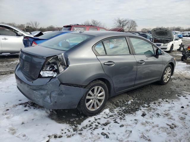 19XFB2F94CE013903 - 2012 HONDA CIVIC EXL ნაცრისფერი ფოტო 3