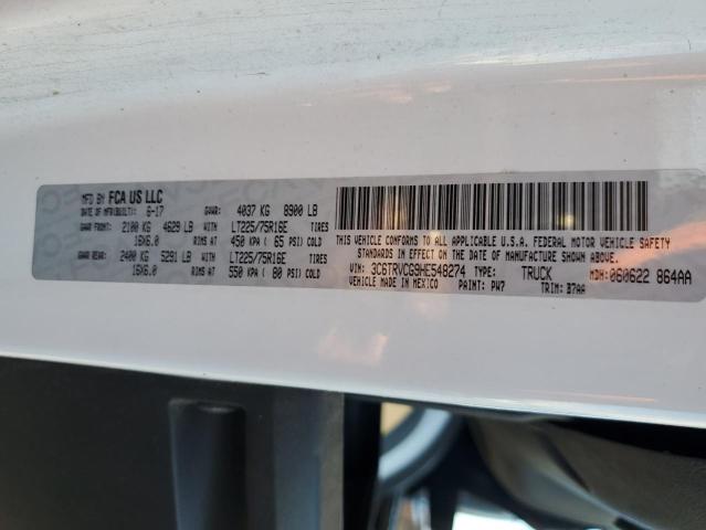 3C6TRVCG9HE548274 - 2017 RAM PROMASTER 2500 HIGH WHITE photo 14