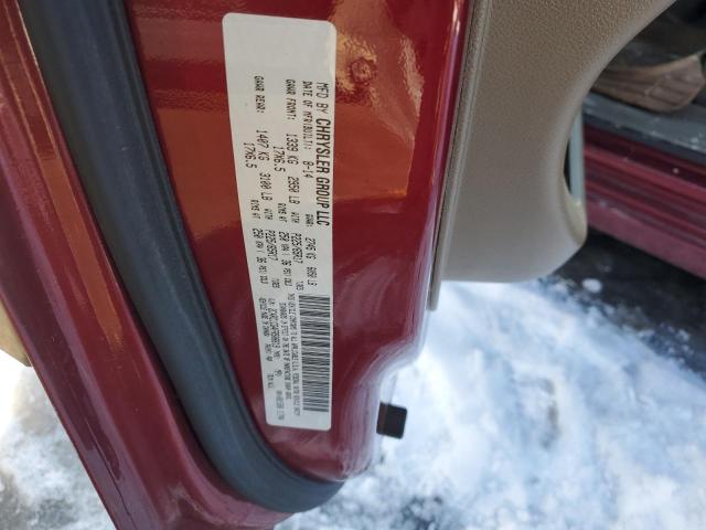 2C4RC1CG4FR506619 - 2015 CHRYSLER TOWN & COU TOURING L RED photo 13