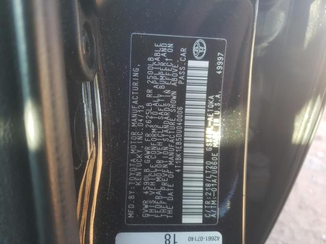 4T1BK1EB5DU040006 - 2013 TOYOTA AVALON BASE 黑色 照片 12