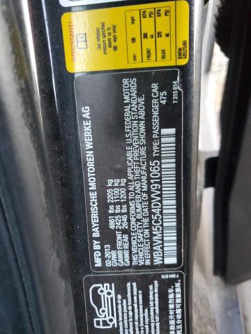 WBAVM5C54DVV91065 - 2013 BMW X1 XDRIVE35I BLACK photo 13