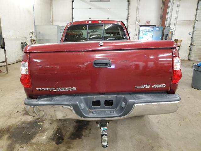 5TBBT44186S474710 - 2006 TOYOTA TUNDRA ACCESS CAB SR5 MAROON photo 6