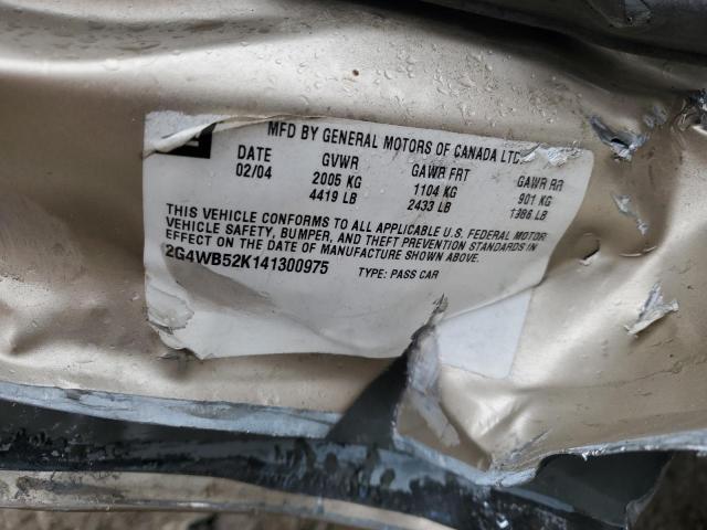 2G4WB52K141300975 - 2004 BUICK REGAL LS 棕色 照片 13