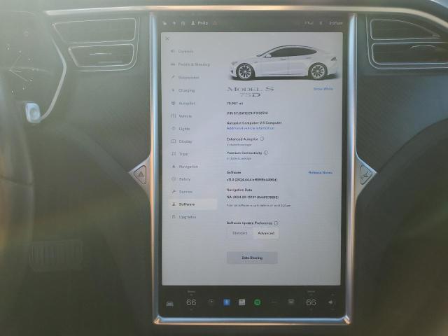 5YJSA1E21HF232514 - 2017 TESLA MODEL S Ağ foto 9