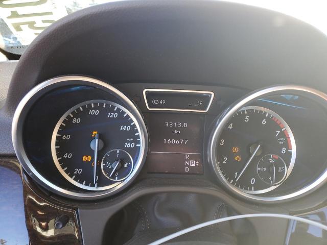 4JGDA5HB0CA014542 - 2012 MERCEDES-BENZ ML 350 4MATIC BLACK photo 9