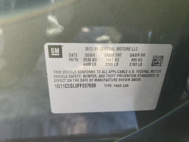 1G11C5SL0FF337699 - 2015 CHEVROLET MALIBU 1LT GRAY photo 12