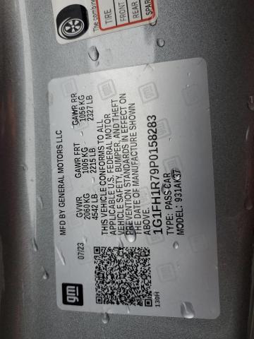 1G1FH1R79P0158283 - 2023 CHEVROLET CAMARO SS SILVER photo 12