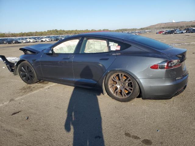 5YJSA1E51MF455592 - 2021 TESLA MODEL S GRAY photo 2