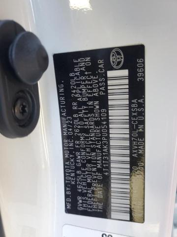 4T1T31AK3PU054109 - 2023 TOYOTA CAMRY SE NIGHT SHADE WHITE photo 12