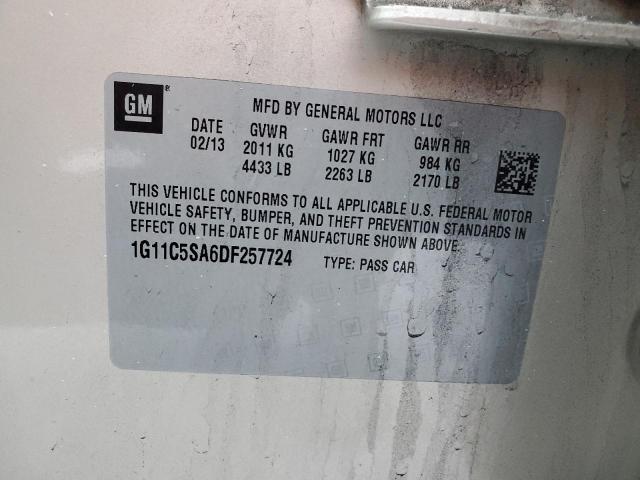 1G11C5SA6DF257724 - 2013 CHEVROLET MALIBU 1LT TAN photo 12