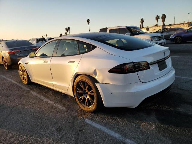 5YJSA1E55NF491934 - 2022 TESLA MODEL S WHITE photo 2
