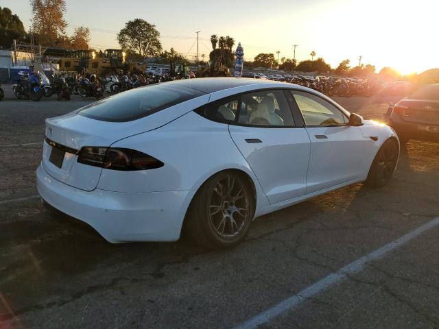 5YJSA1E55NF491934 - 2022 TESLA MODEL S WHITE photo 3