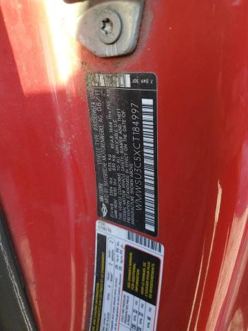 WMWSU3C5XCT184997 - 2012 MINI COOPER RED photo 12