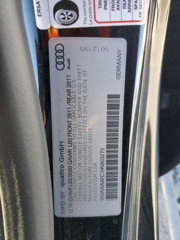 WUAWAAFC1HN903273 - 2017 AUDI RS7 PRESTIGE BLACK photo 13