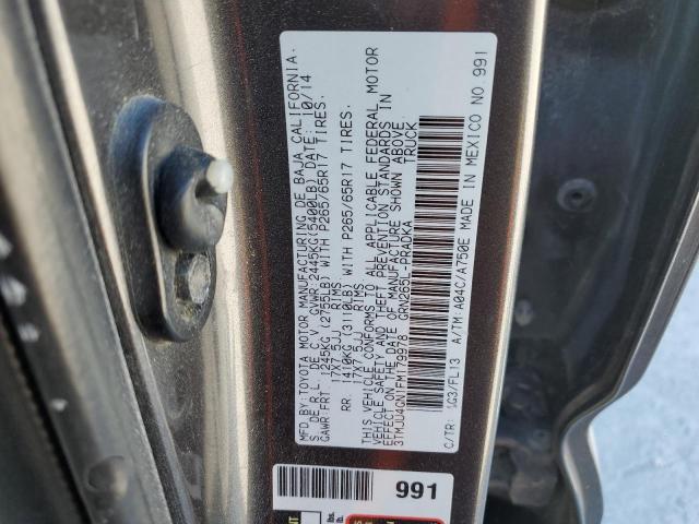 3TMJU4GN1FM179978 - 2015 TOYOTA TACOMA DOUBLE CAB PRERUNNER WHITE photo 12