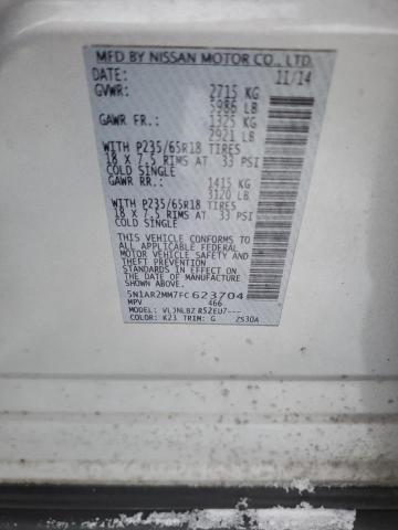 5N1AR2MM7FC623704 - 2015 NISSAN PATHFINDER S SILVER photo 13