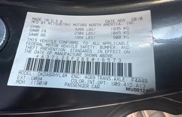 4A37L2EF2BE016573 - 2011 MITSUBISHI ECLIPSE SPYDER GS 灰色 照片 10