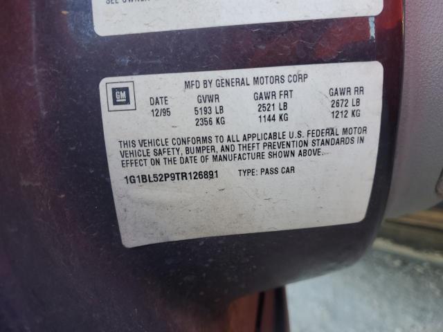 1G1BL52P9TR126891 - 1996 CHEVROLET CAPRICE / CLASSIC SS RED photo 12