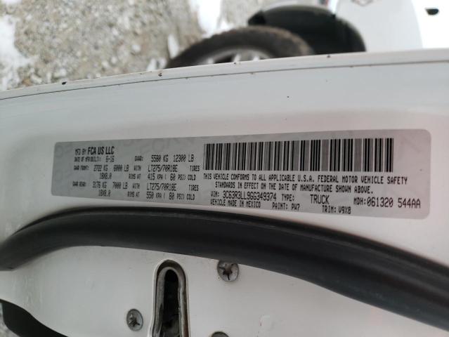 3C63R3LL9GG349374 - 2016 RAM 3500 SLT WHITE photo 12