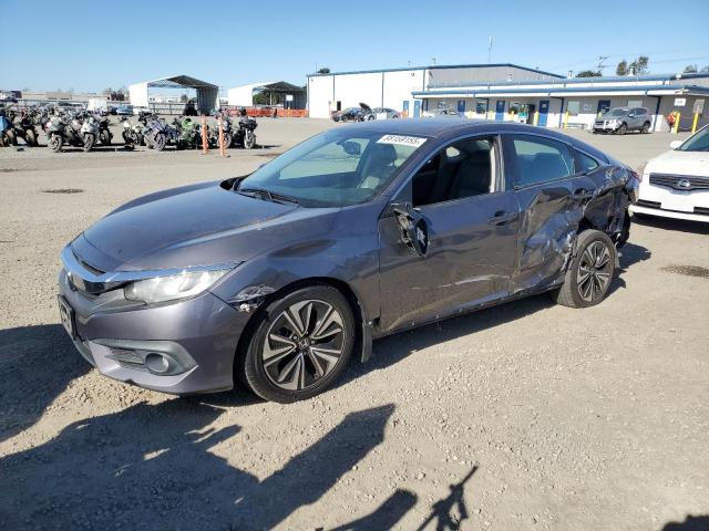 2HGFC1F78HH634581 - 2017 HONDA CIVIC EXL ნაცრისფერი ფოტო 1