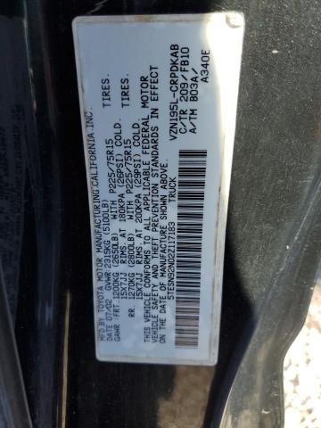 5TESN92N02Z117183 - 2002 TOYOTA TACOMA XTRACAB PRERUNNER შავი ფოტო 12