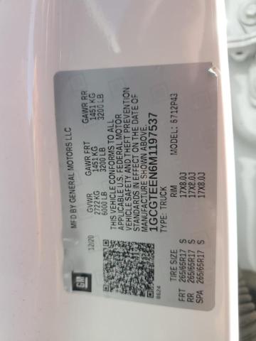 1GCGTEEN6M1197537 - 2021 CHEVROLET COLORADO ZR2 WHITE photo 12