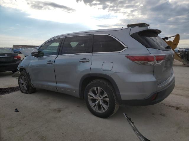 5TDKKRFH2FS047038 - 2015 TOYOTA HIGHLANDER XLE SILVER photo 2