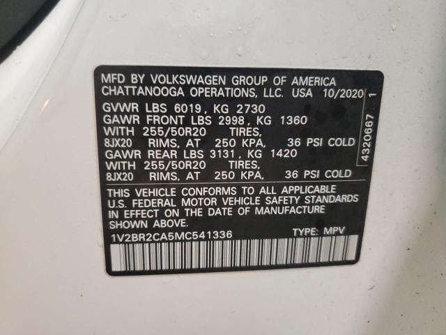 1V2BR2CA5MC541336 - 2021 VOLKSWAGEN ATLAS SEL Ağ foto 14