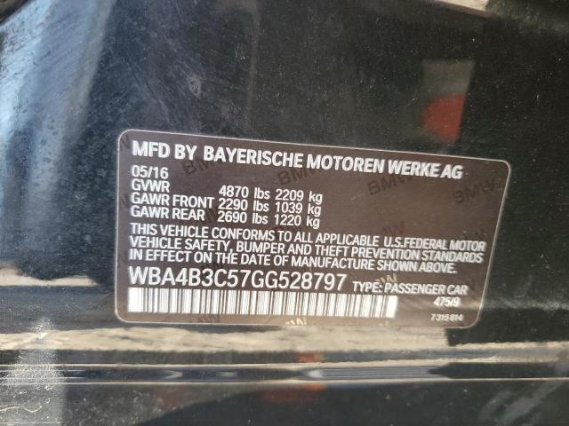WBA4B3C57GG528797 - 2016 BMW 435 XI GRAN COUPE BLACK photo 12