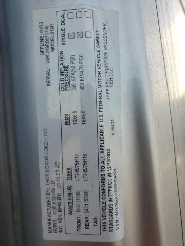 W1X4EBHY0NP484324 - 2022 MERCEDES-BENZ SPRINTER 2500 GRAY photo 10