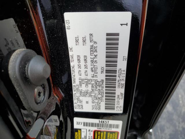 5TFMA5DB1PX079400 - 2023 TOYOTA TUNDRA CREWMAX PLATINUM შავი ფოტო 12