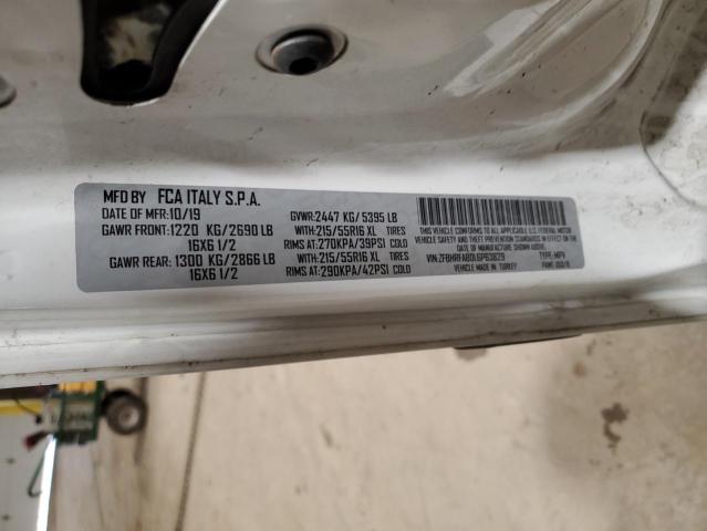 ZFBHRFAB0L6P63829 - 2020 RAM PROMASTER WHITE photo 12
