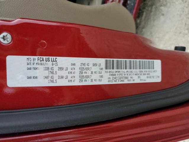 2C4RC1CG3FR729802 - 2015 CHRYSLER TOWN & COU TOURING L RED photo 13