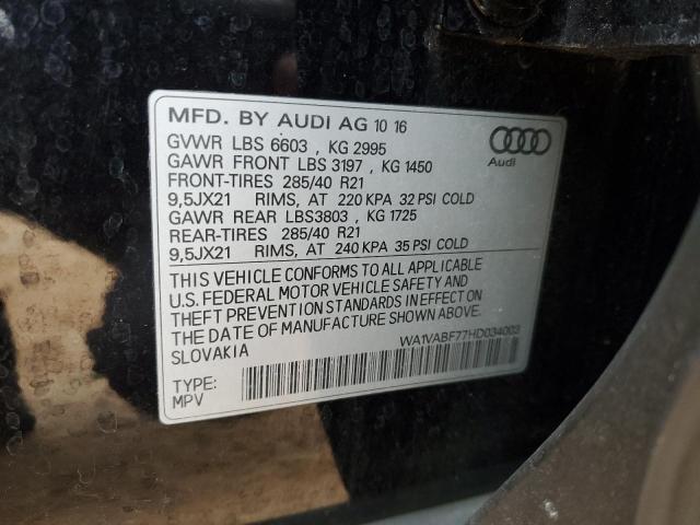 WA1VABF77HD034003 - 2017 AUDI Q7 PRESTIGE 黑色 照片 13