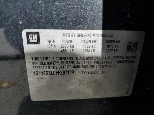 1G11F5SL0FF207199 - 2015 CHEVROLET MALIBU LTZ 灰色 照片 12