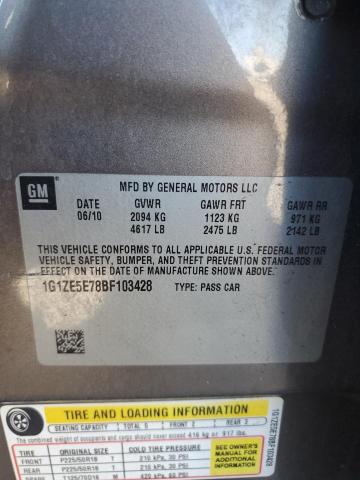 1G1ZE5E78BF103428 - 2011 CHEVROLET MALIBU LTZ GRAY photo 12