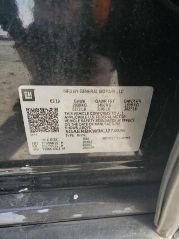 5GAERBKW9KJ274935 - 2019 BUICK ENCLAVE ESSENCE შავი ფოტო 13