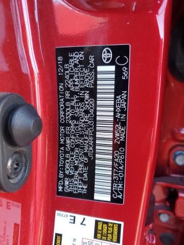 JTDKARFP0J3104020 - 2018 TOYOTA PRIUS PRIM 红色 照片 12