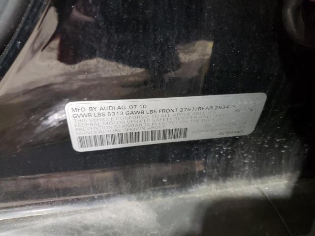 WAUKGAFB9BN017899 - 2011 AUDI A6 PRESTIGE შავი ფოტო 12