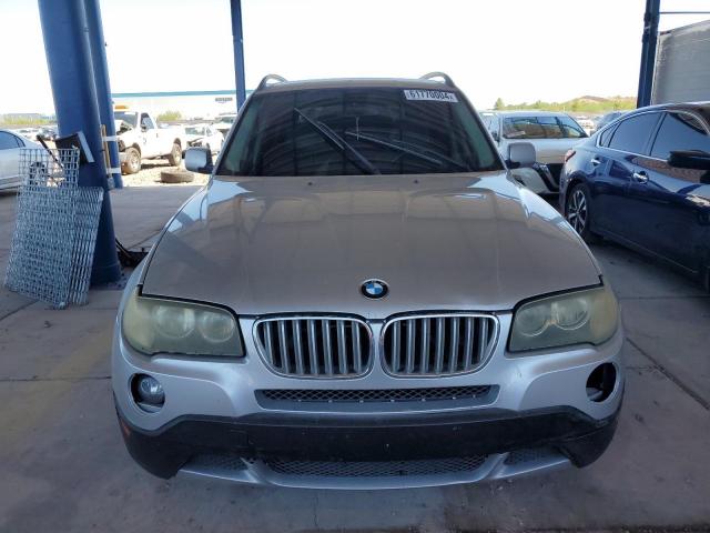 WBXPC93458WJ17559 - 2008 BMW X3 3.0SI SILVER photo 5