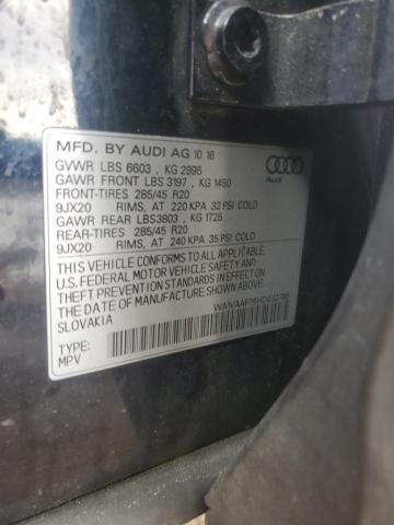 WA1VAAF76HD032785 - 2017 AUDI Q7 PRESTIGE BLACK photo 13