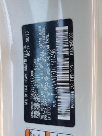 JF1ZNAA1XD1731496 - 2013 TOYOTA SCION FR-S WHITE photo 12