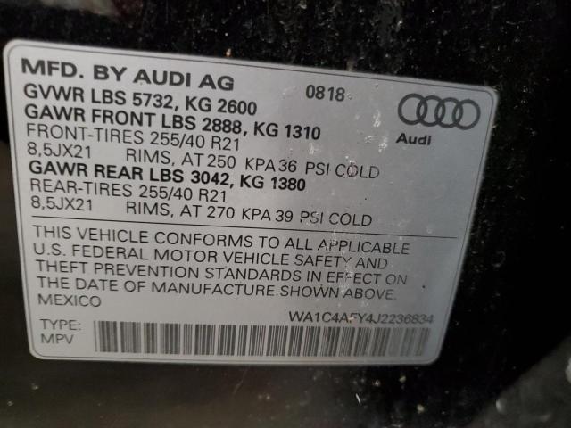 WA1C4AFY4J2236834 - 2018 AUDI SQ5 PRESTIGE Schwarz Foto 14