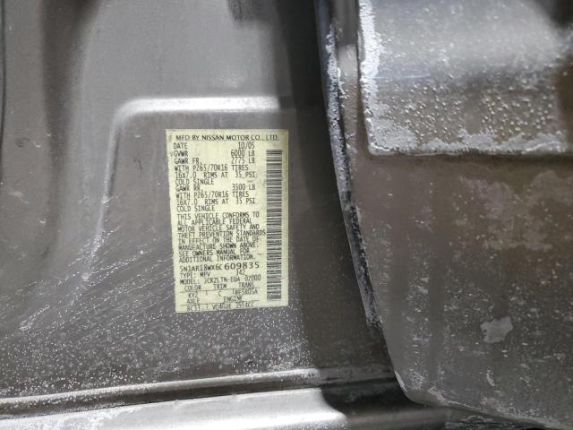 5N1AR18WX6C609835 - 2006 NISSAN PATHFINDER LE ნაცრისფერი ფოტო 13