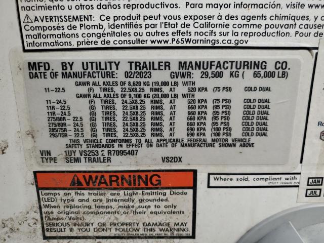 1UYVS2532R7095407 - 2024 UTILITY TRAILER WHITE photo 10