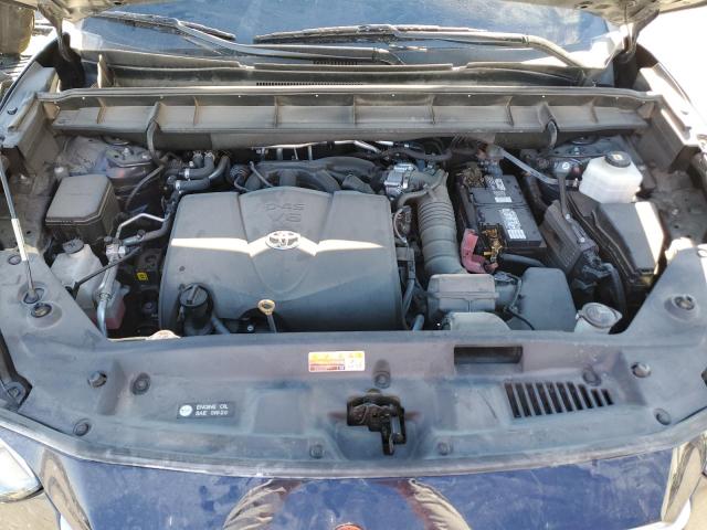 5TDHZRAH7LS508260 - 2020 TOYOTA HIGHLANDER XLE BLUE photo 12