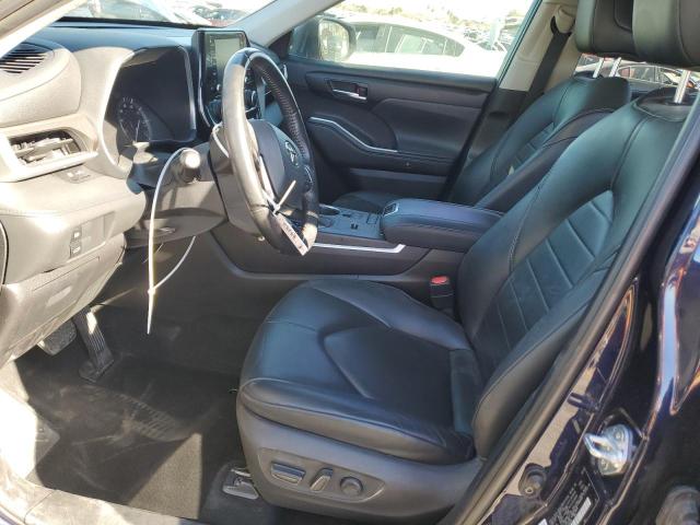 5TDHZRAH7LS508260 - 2020 TOYOTA HIGHLANDER XLE BLUE photo 7