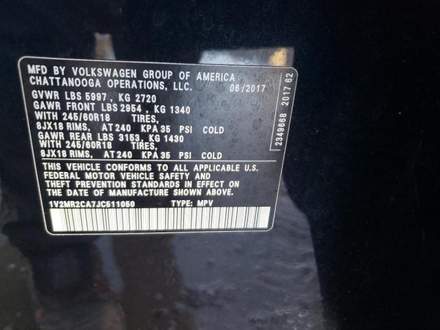 1V2MR2CA7JC511050 - 2018 VOLKSWAGEN ATLAS SEL 黑色 照片 13