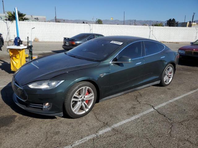 5YJSA1H25EFP62945 - 2014 TESLA MODEL S 绿色 照片 1