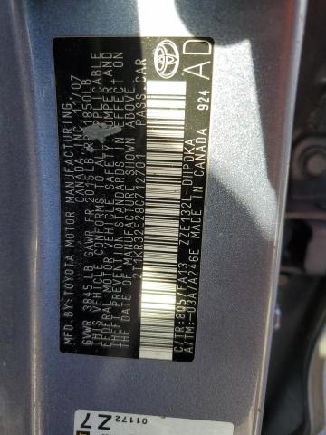 2T1KR32E28C712701 - 2008 TOYOTA COROLLA MA XR SILVER photo 12